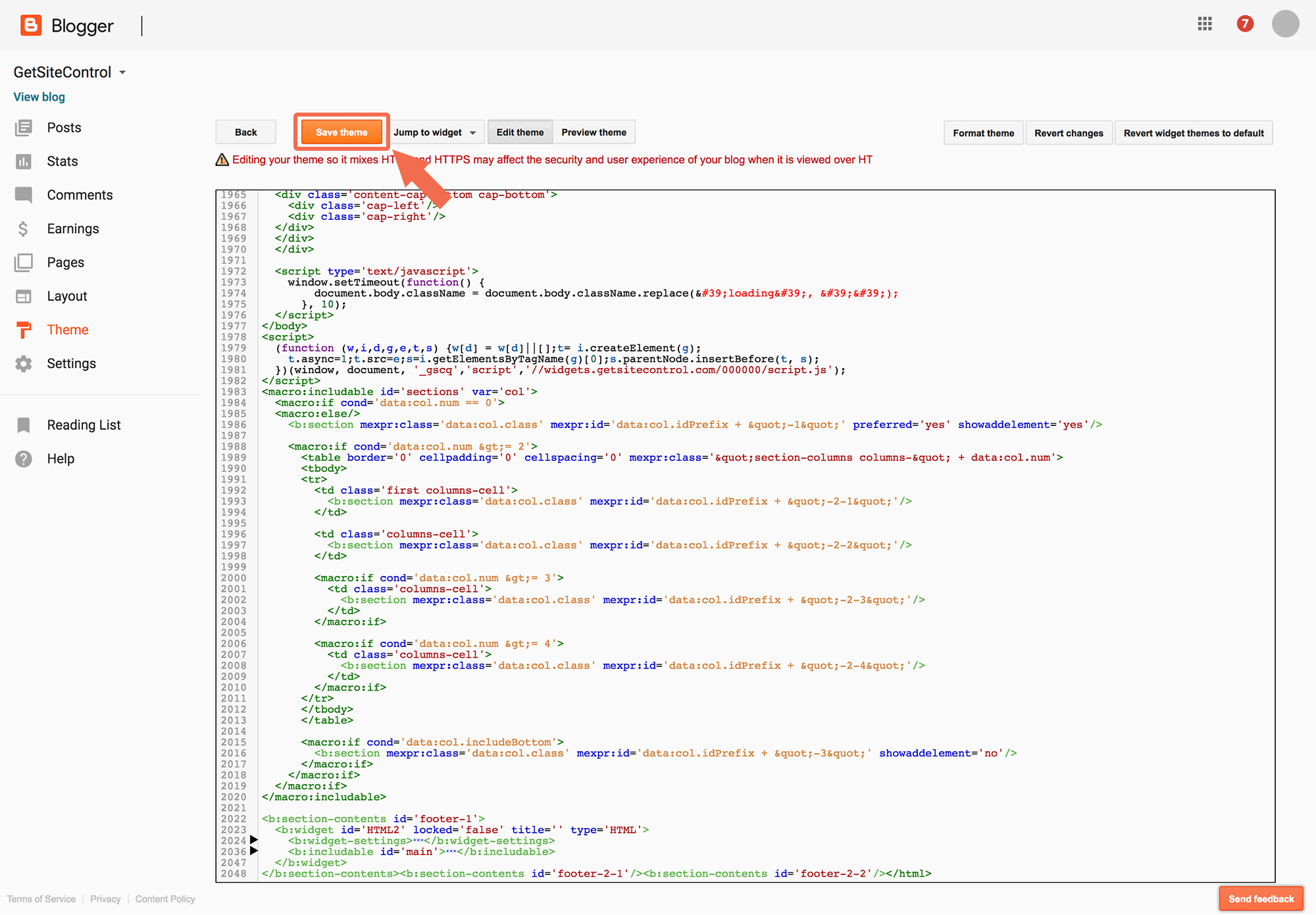 How to install widgets on Blogger