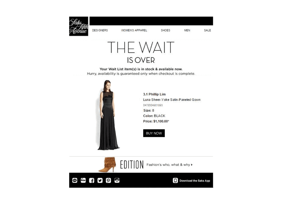 Stock Email Example 12 Examples of Back-in-Stock Emails, and How to Write Your Own