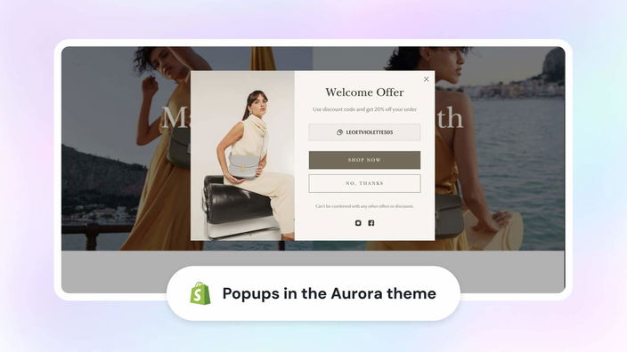 Video cover. Popups in the Aurora theme