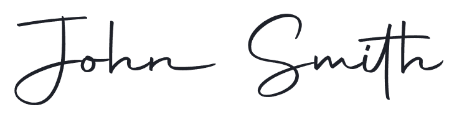 Cursive script, autograph-style signature example for a personal signature.