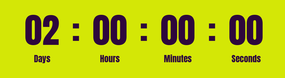 Black Friday countdown timer GIF