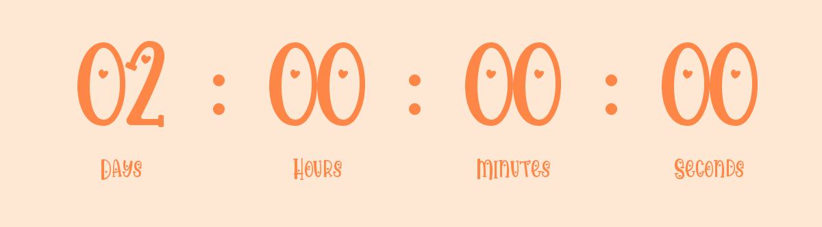 Countdown timer GIF for Valentine’s Day sale