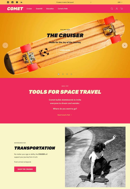 Store example. comet