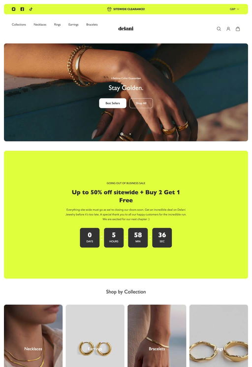 Store example. delanijewelry