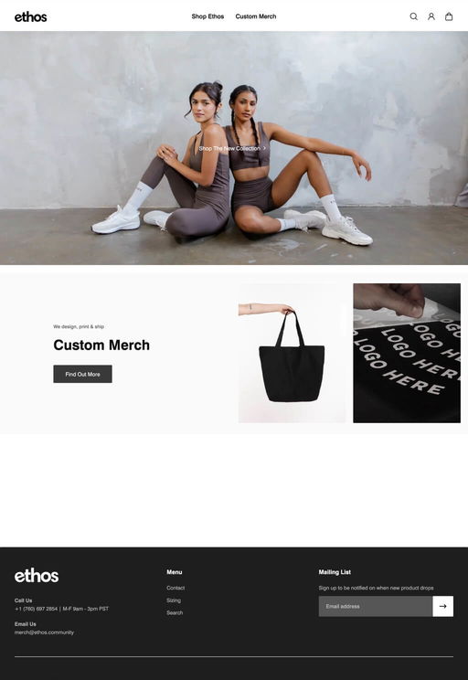 Store example. ethos