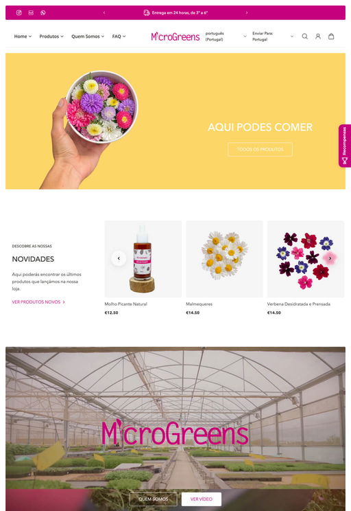 Store example. microgreens