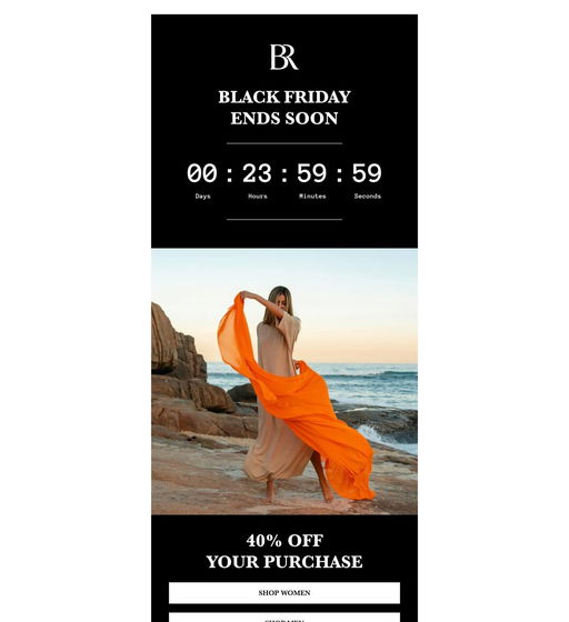 Email example. Banana Republic