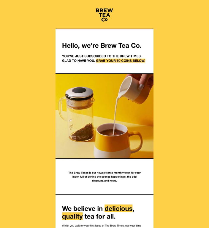 Email example. Brew