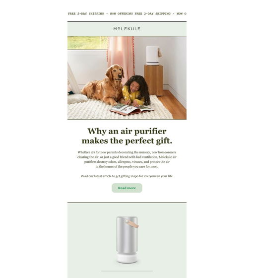 Email example. Molekule