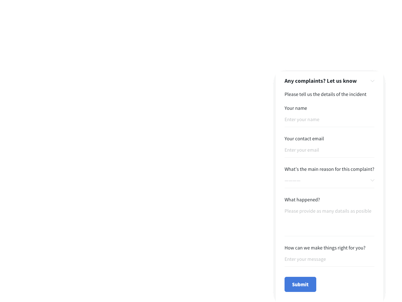 Complaint form