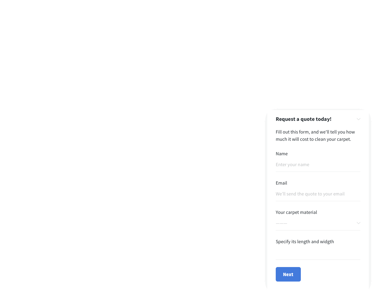 Request a quote form