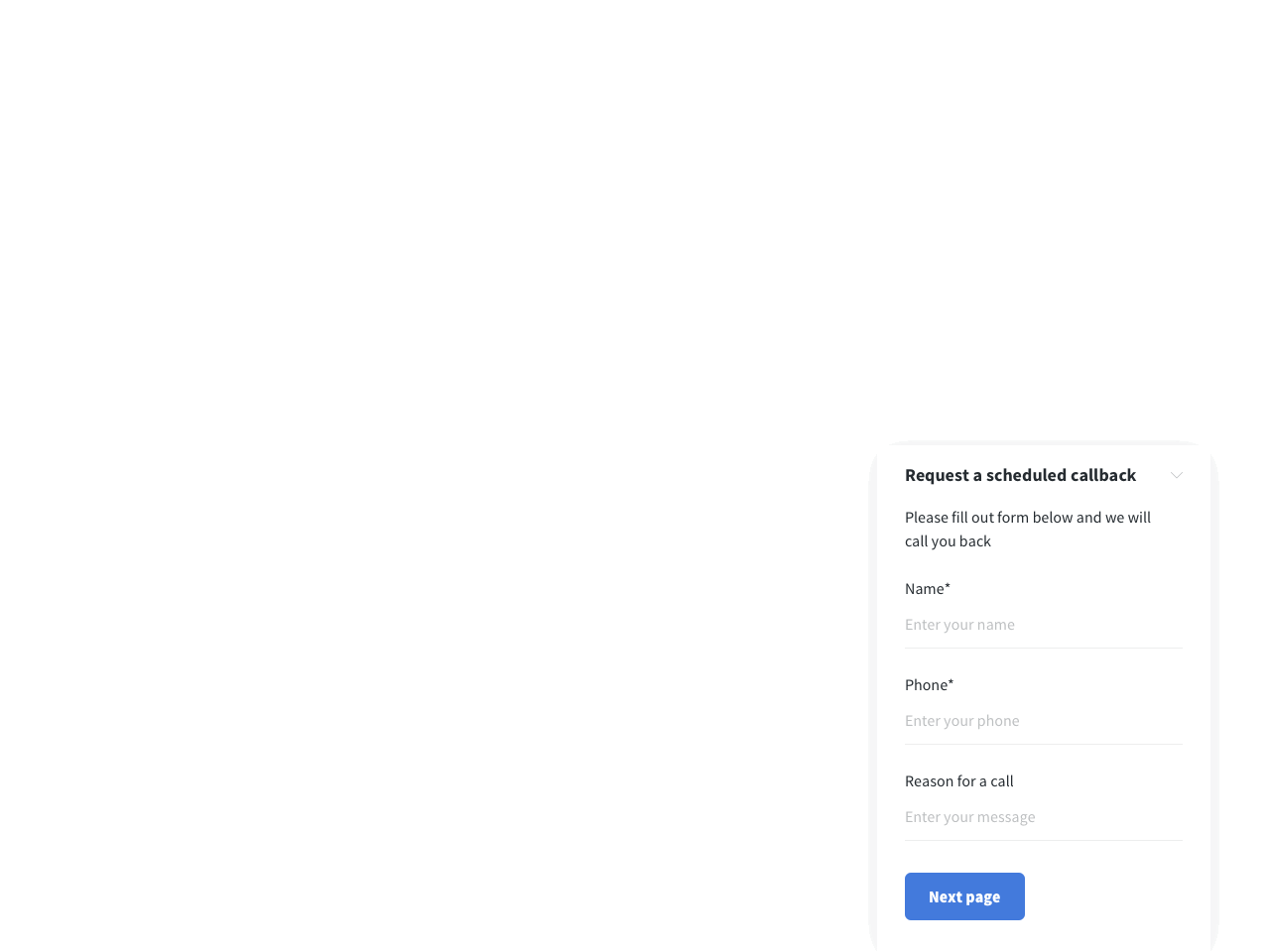 Scheduled callback request form