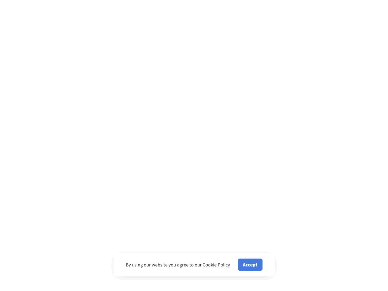 Cookie notification bar with a button
