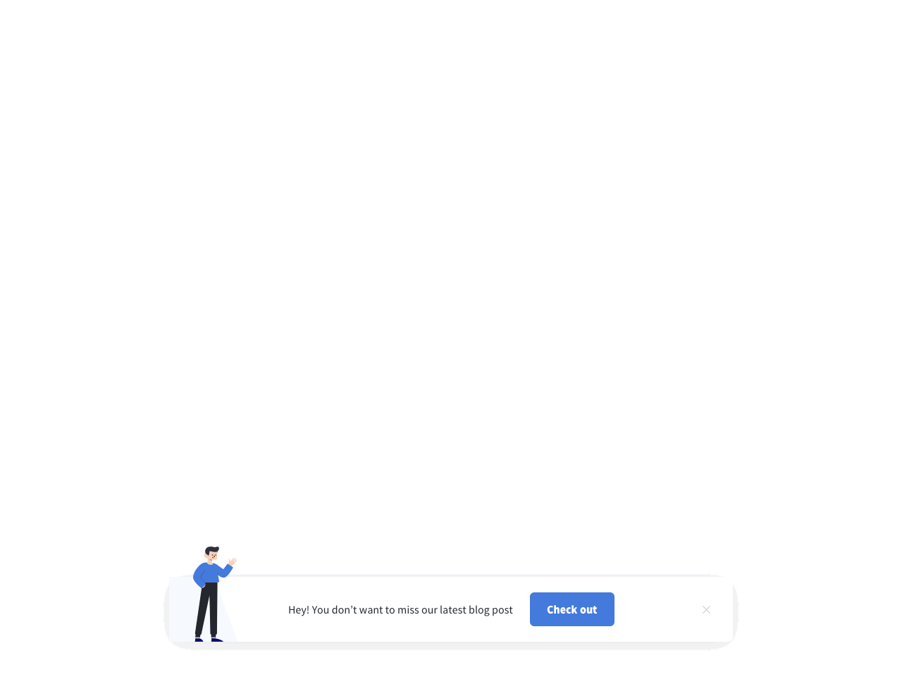 Blog post announcement bar