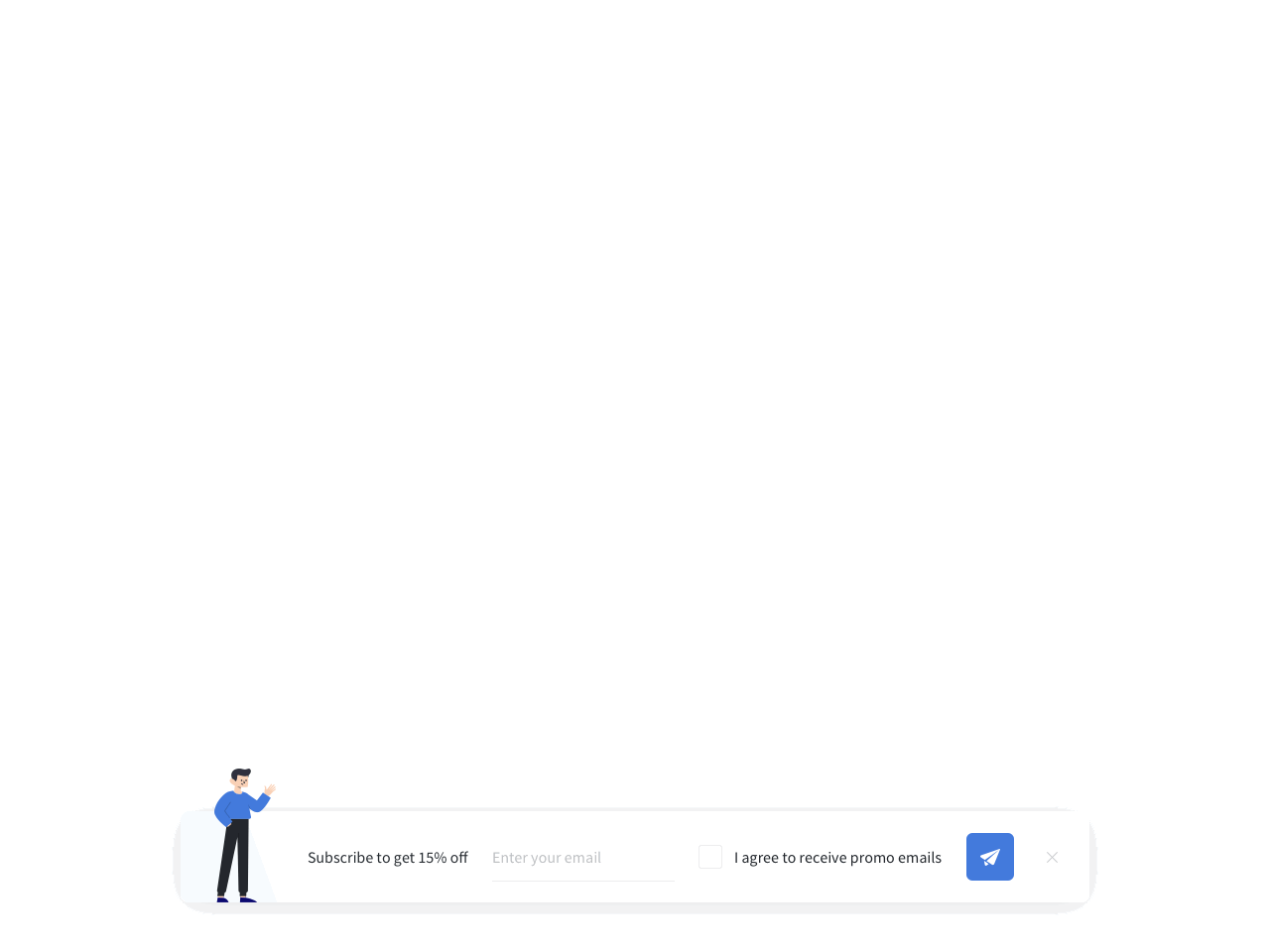 Floating bar with an email form and a checkbox