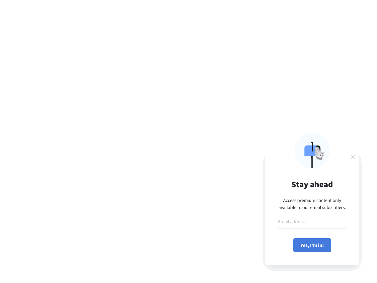 Access to premium content by email