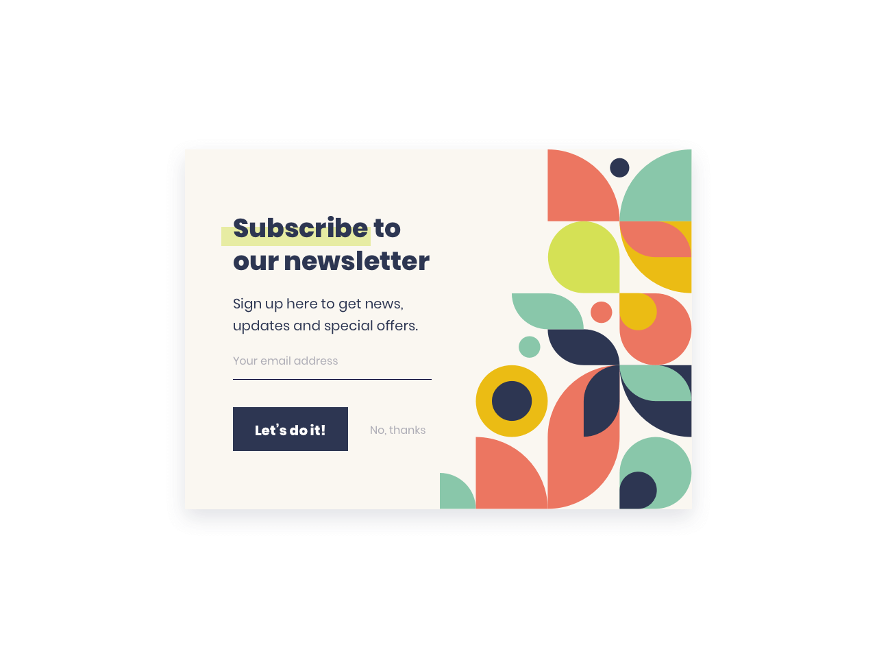 Subscribe form with two buttons