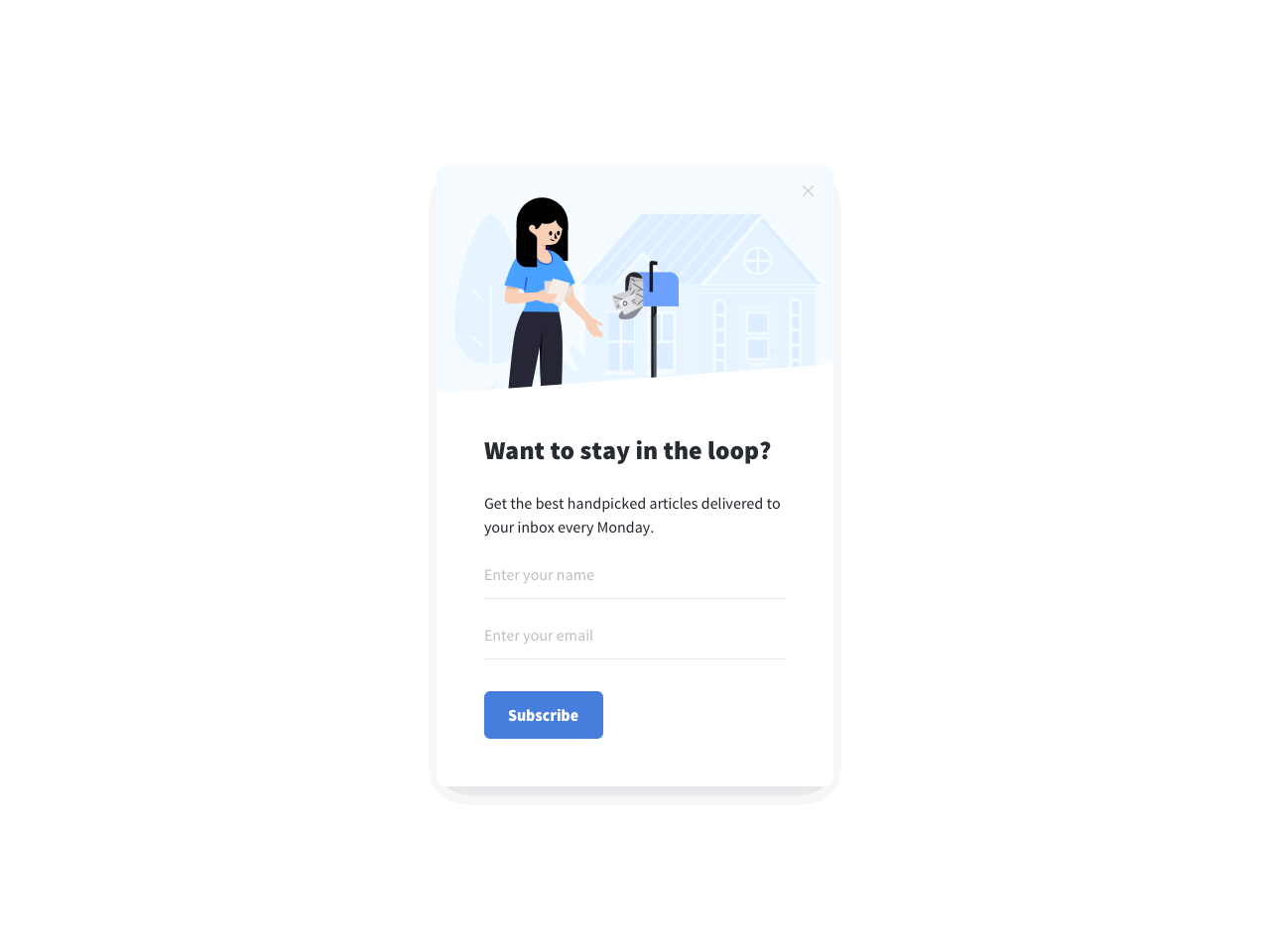 Blog subscription form