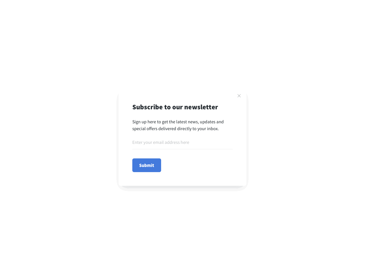 Simple subscription form