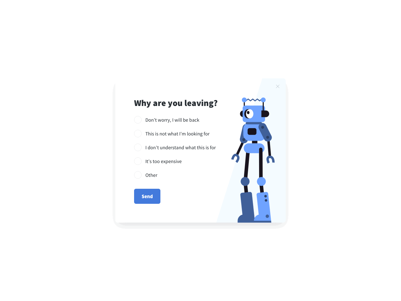 Simple exit survey