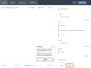 Submission success message example for a complaint form