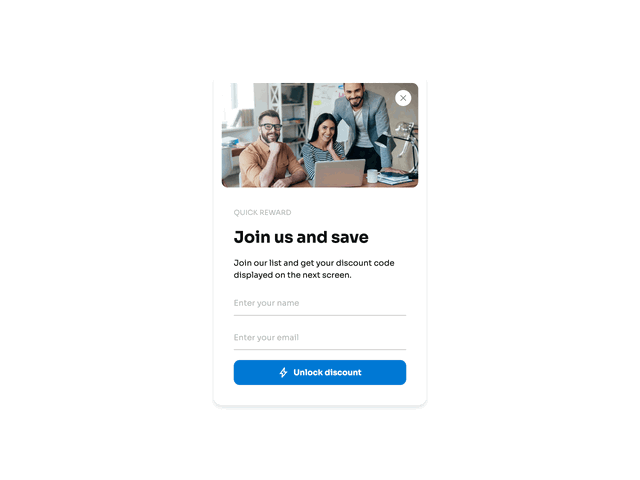 Shopify pop-up email signup template, fully customizable