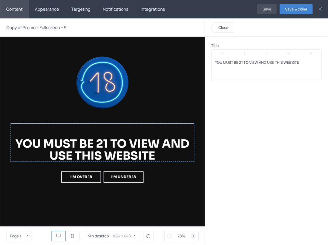 Create Website Age Verification Popup Without Coding (Templates)