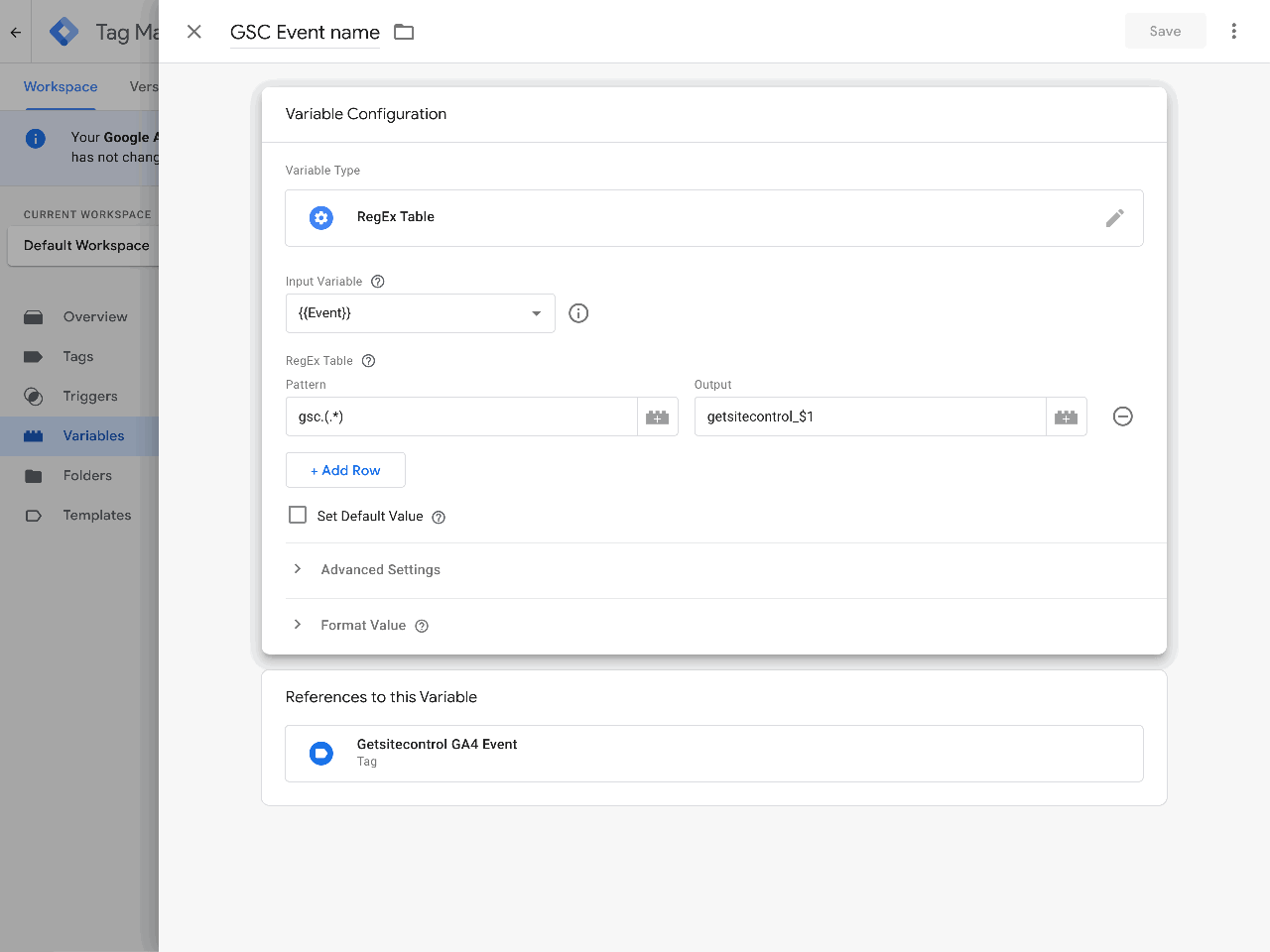 Creating a variable to comply with GA4 formatting rules for event names