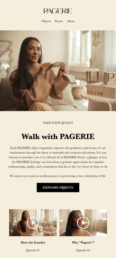 Email example. PAGERIE