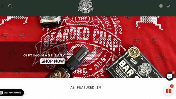 The Beard Chap uses a two-step newsletter signup form that pops up with a delay