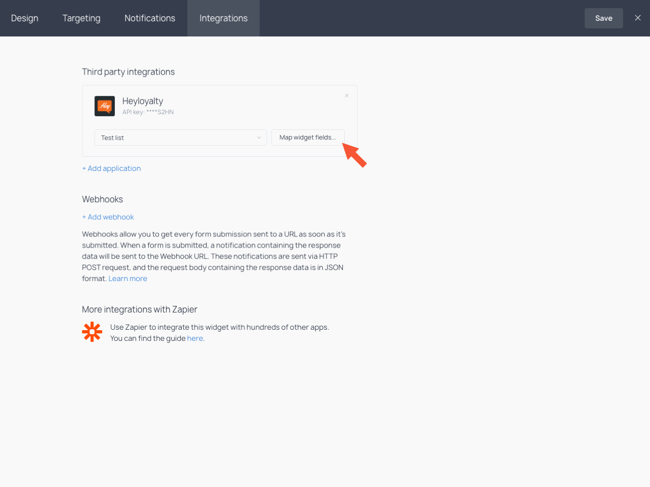 Selecting a Heyloyalty mailing list