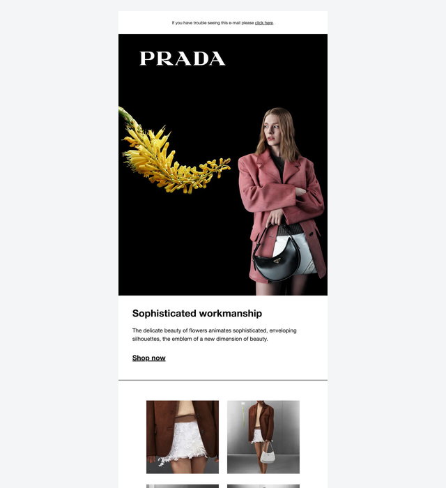New arrivals email example designed to feature styling ideas and outfits
