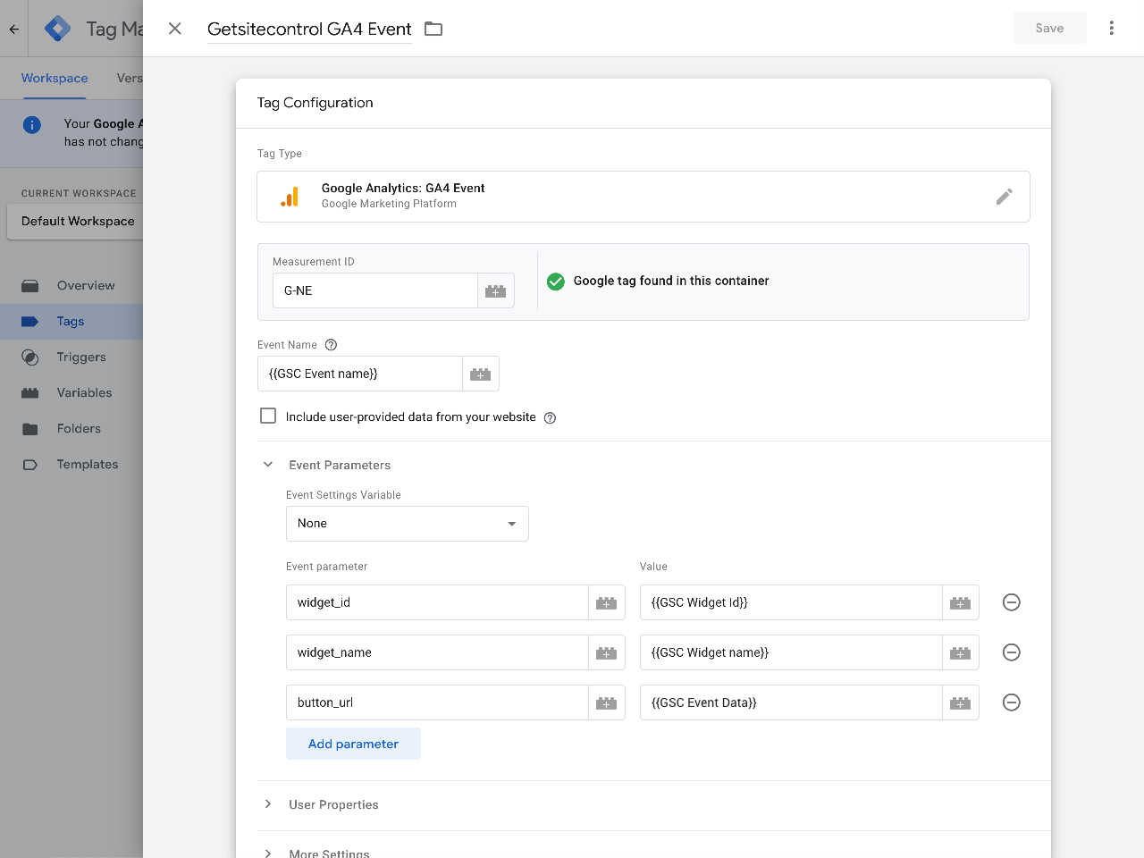 Google Analytics: GA4 Event tag configuration