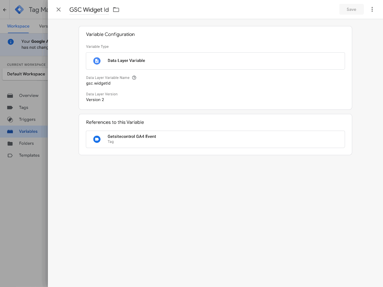 Creating a new variable in GTM