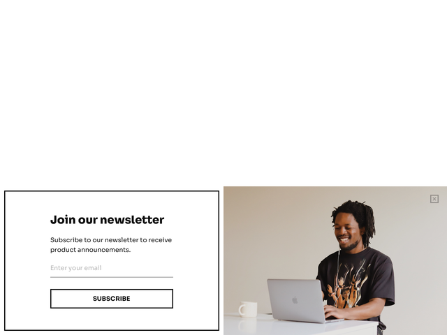 Stylish email subscription form powered by Getsitecontrol