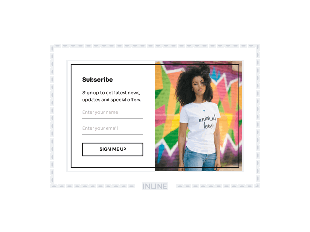 Inline promo widget template by Getsitecontrol