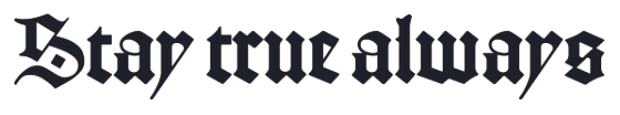 Blackletter tattoos font examples in ALOT Gutenberg B font