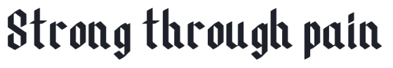Blackletter tattoos font examples in Black Pentacle font