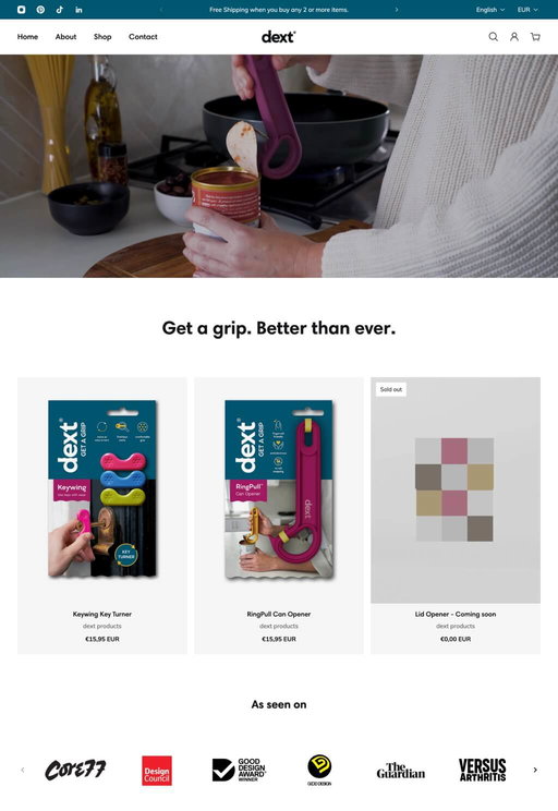 Store example. dextproducts