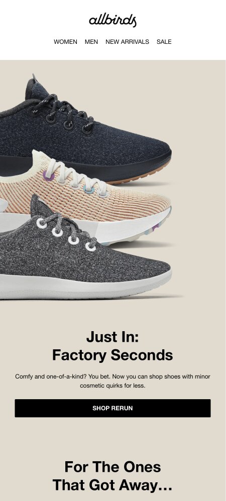 Email example. Allbirds