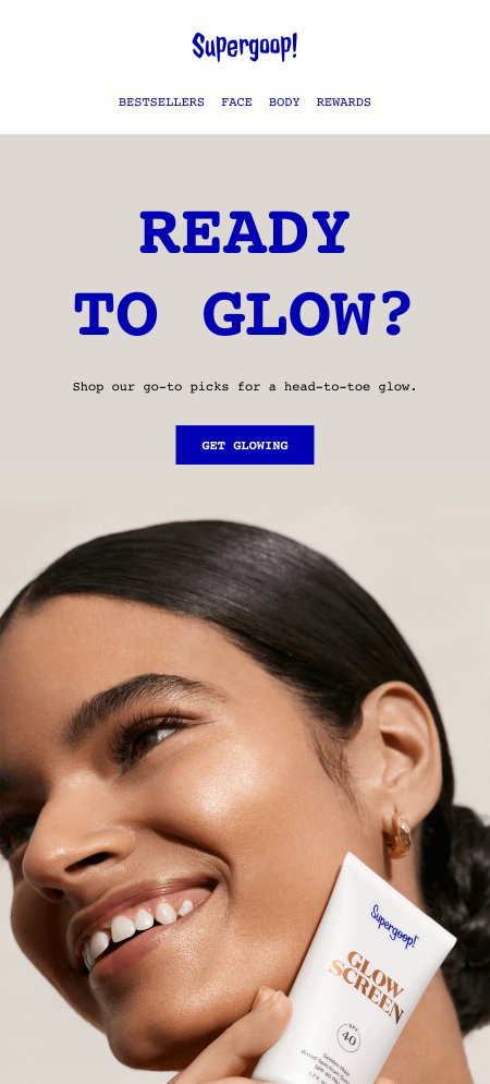 Email example. Supergoop