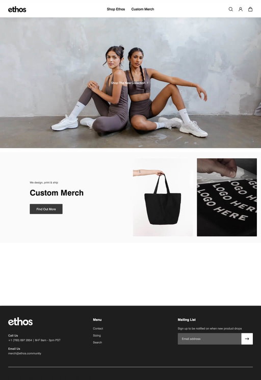 Store example. ethos