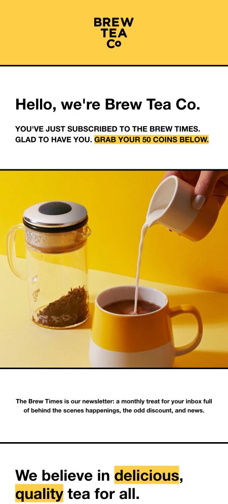 Email example. Brew