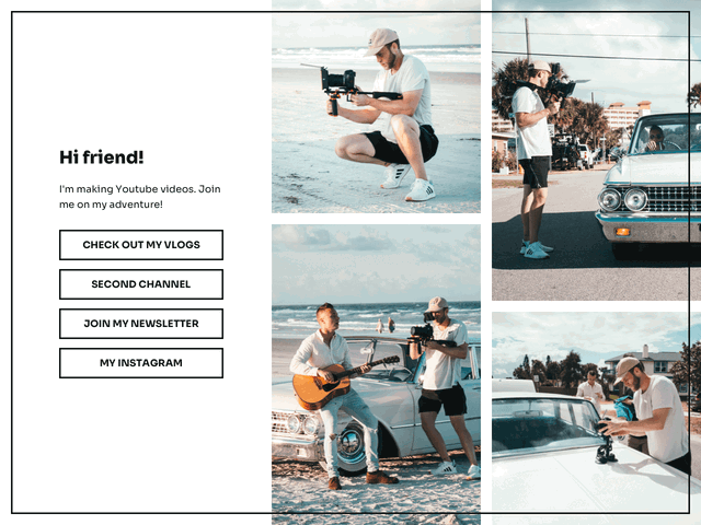 Clean newsletter signup form example for Instagram bio