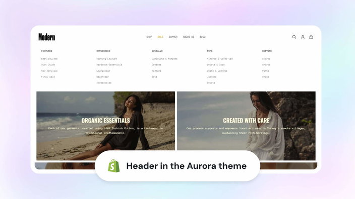 Video cover. Header in the Aurora theme