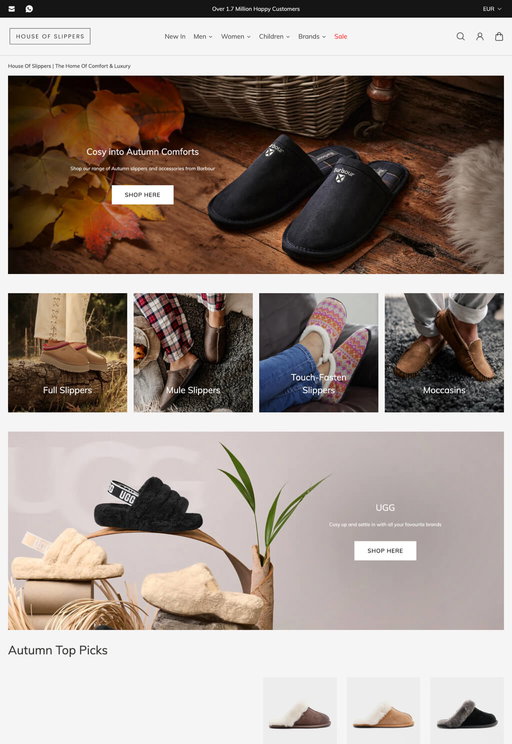 Store example. houseofslippers