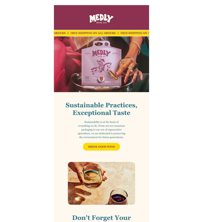 Email example. Medly