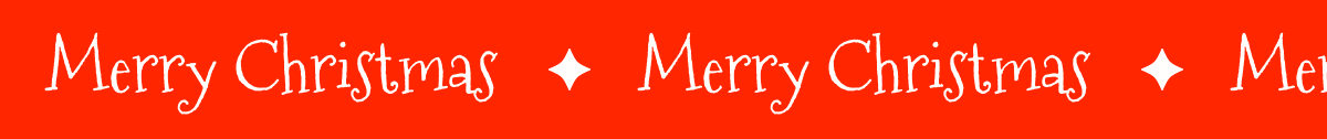 Merry Christmas scrolling across a red ribbon — made with TweenFrame.com