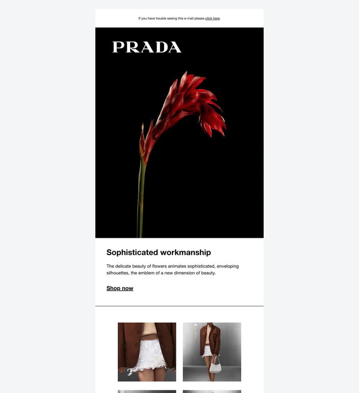 Email example. Prada