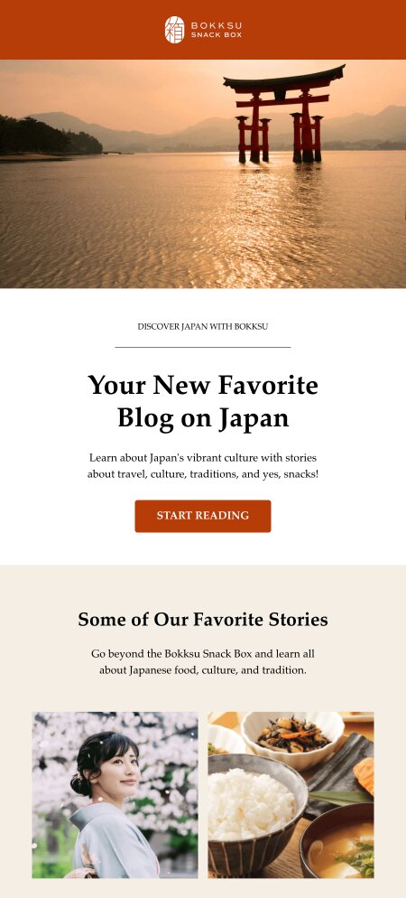 Email example. Bokksu
